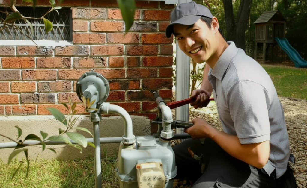 Water main line repair service